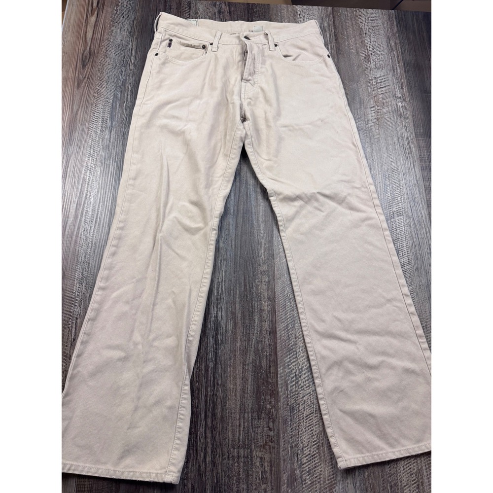 Abercrombie & Fitch Mens Tan Corduroy Pants Straight Leg Button Fly 32x32 00257